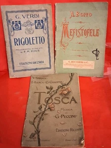LOTTO 3 LIBRETTI D'OPERA:  RIGOLETTO - MEFISTOFELE  - TOSCA - Foto 1 di 2