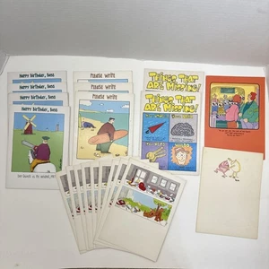 Vintage Lot Of 21 Greeting Cards Funny Birthday Miss you Don Quixote 1980s & 90s - Picture 1 of 7
