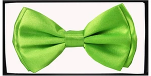 Classic BowTie Pure Plain Neckwear Adjustable Men's Bow Tie - Tuxedo (Pretied) - Picture 1 of 19