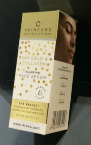 Skincare Revolution 24k Gold Collagen Anti Age Plumping Face Serum Anti Wrinkle - Picture 1 of 6