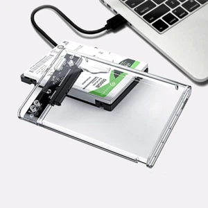 Transparentes Usb 3.0 Sata Externes Festplattengehäuse 2 5 Zoll Gehäuse Ssd > - Photo 1/10