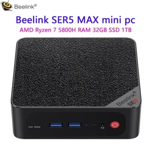 Beelink Desktop Computer ser5 AMD 5800H Mini PC RAM32GB SSD1TB 8 cores windows11 - Picture 1 of 24