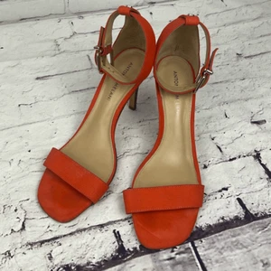 Antonio Melani Sandals Womens 9.5 M Ankle Strap 3" Stilleto Dress Heels Orange - Picture 1 of 9