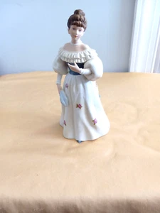 Vintage Victorian Lady with Feather Figurine Homco Home Interiors - Picture 1 of 1