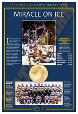 THE 1980 'MIRACLE ON ICE' U.S. OLYMPIC HOCKEY TEAM 13"x19" COMMEMORATIVE POSTER