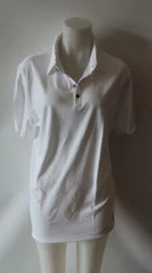 MENS I AM GENTLEMAN WHITE SHORT SLEEVE POLO SHIRT SZ L * - Picture 1 of 7