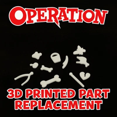 Operation Board Game Full Set of 11 Replacement Spare Parts – 3D Printed - Image 1 of 3
