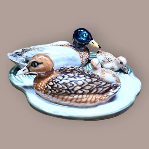 NORTHERN ROSE Mallard Duck Family Porcelain Mini Figurine New FREE SHIPPING R071 - Picture 1 of 6