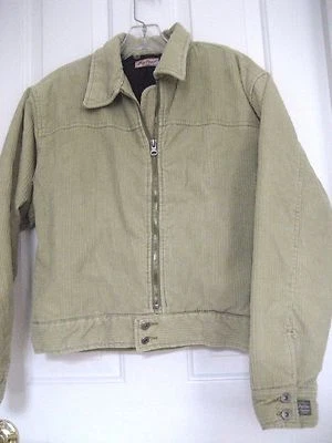 CHAQUETA VAQUERA MUJER M VERDE HIERBA GRANDE ESTRELLA Pana Abrigo Forro Acolchado Cremallera S Foto 1 de 4