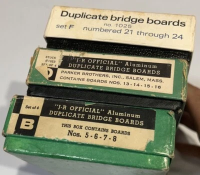 VTG “ J-R Official”  3 Sets Aluminum Duplicate Bridge Boards  #5-8, 13-16, 21-24 - Image 1 of 4