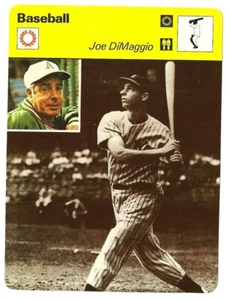 1977 Sportscaster Card (Baseball), JOE DiMAGGIO, NY Yankees. Italy, Card 02-08. - Picture 1 of 2