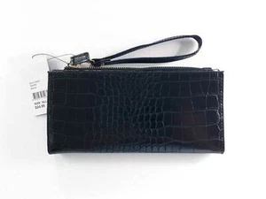 Wallets for Women Slim Black Leather Wallet Card Coin Note Purse GIFT20 ID WU01 - Picture 1 of 8