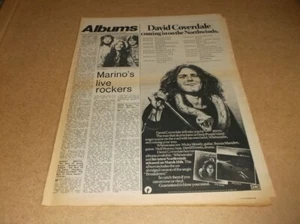 David Coverdale 1978 Half Page (6" X 16") UK Advert - Picture 1 of 1