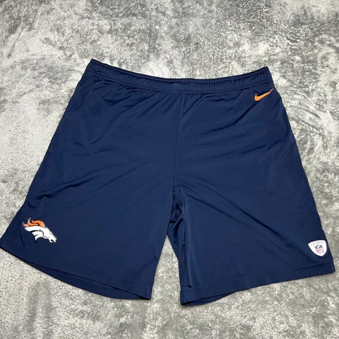 Denver Broncos Shorts Mens 3XL Blue Athletic Nike DriFit NFL Football Cover
