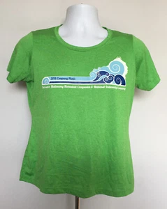 2015 Berkshire Hathaway Company Picnic t shirt Womens Small green Warren Buffett - Picture 1 of 3