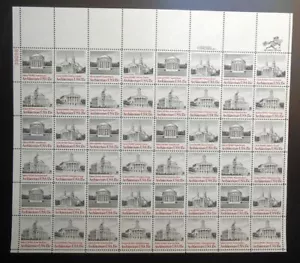 1979 Architecture Sc 1779-82 1782a 4 different designs mint sheet of 40 Typical - Picture 1 of 2