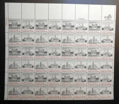 1979 Architecture Sc 1779-82 1782a 4 different designs mint sheet of 40 Typical - Image 1 of 2