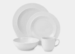 Denby White 4-Piece Place Setting Dinnerware Set NEW  - Picture 1 of 5