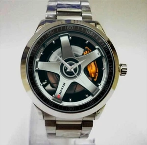 Top Quality! 1999 Nissan Skyline R34 GT-R Nismo Wheel Unisex Sport Metal Watch!! - Picture 1 of 2
