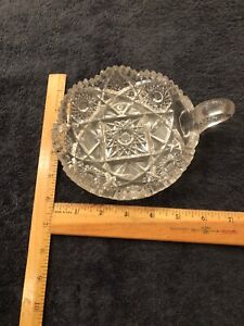 Vintage cut glass candy dish -