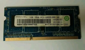 Ramaxel 1GB 1RX8 PC3-10600S-999 DDR3-1333 MHz Laptop Memory Module - Picture 1 of 2