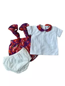 Dolce & Gabbana Purple, Red Floral Print Two Piece Swet For Children - Picture 1 of 5