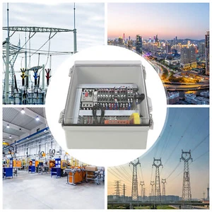 Caja de conexiones de pestillo de acero inoxidable con cubierta con bisagras de montaje en pared con carcasa transparente - Imagen 1 de 20