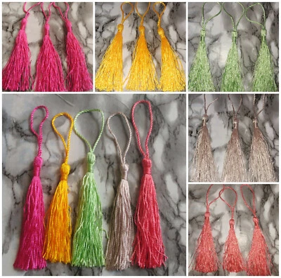 Borlas grandes rojo tomate, bronceado, rosa oscuro, naranja, verde claro 130x6 mm NUEVO 3 PIEZAS 5 PIEZAS Foto 1 de 4