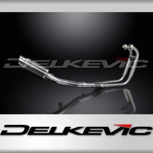 SUZUKI GS500 E/F 1989-2009 FULL 2-1 EXHAUST SYSTEM 200mm CARBON ROUND SILENCER - Picture 1 of 4