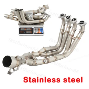Slip on For BMW S1000XR 2021-2022 Exhaust System Front Link Pipe Stainless Steel - Picture 1 of 7