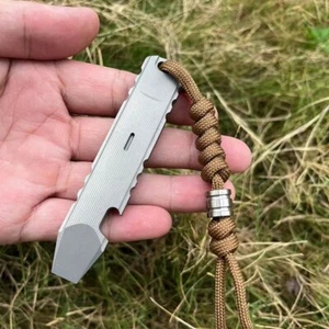 Outdoor EDC Titanium Alloy Pocket Pry Bar Crowbar Opener Wrench Multi Tools New - Picture 1 of 9