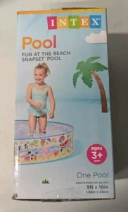Intex 56451EP - Snapset® Fun at the Beach Kiddie Pool - 5' x 10" - Picture 1 of 3