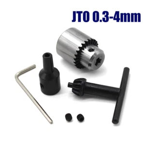 JT0 0.3-4mm Drill Chuck Kit Adaptors for Motor Shafts DIY Grinder Bits Set - Picture 1 of 11