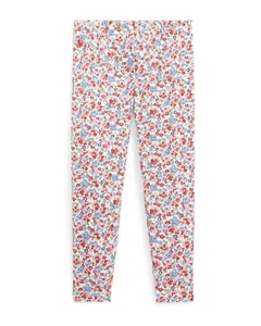NUEVO $40 Polo Ralph Lauren Niñas Pequeñas Floral Elastizado Jersey Leggings Talla 3T - Imagen 1 de 2
