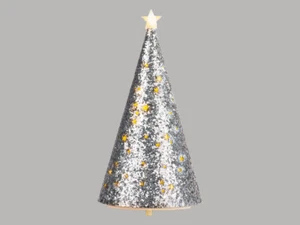 Espositore Lantern Tasso Con LED Argento Baden 1226178 Decorazione Natalizia - Foto 1 di 2