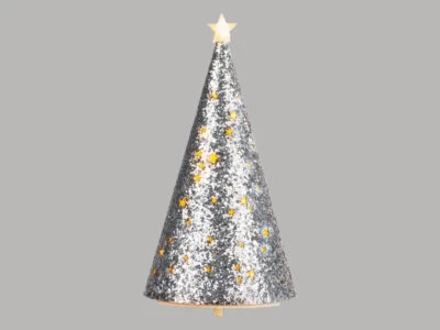 Espositore Lantern Tasso Con LED Argento Baden 1226178 Decorazione Natalizia - Immagine 1 di 2