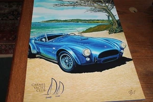 Shelby 427 Cobra on Carmel Beach, large poster by famed artist Roy E Dryer III - Picture 1 of 2
