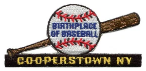 COOPERSTOWN NEW YORK GEBURTSORT DES BASEBALLS 3,5" SOUVENIR PATCH - Bild 1 von 1
