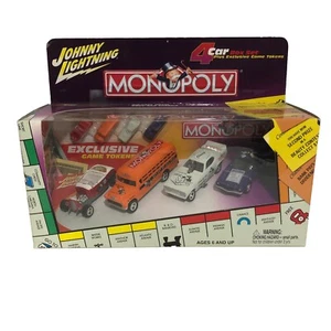 Vintage 2002 Johnny Lightning Monopoly 4 Car box set/Exclusive Game Tokens NIB - Picture 1 of 7
