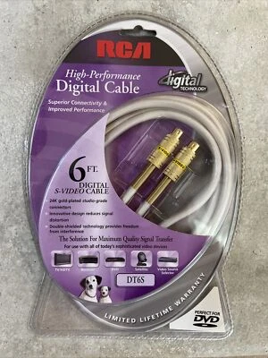 RCA High Performance Component Cable 6' DT6S 24K Gold-Plated Connector New - Image 1 of 3
