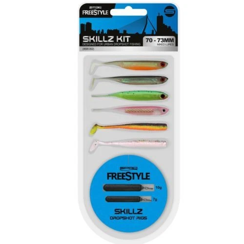 73 mm Spro Skillz Kit Drop-Shot Kit Einsteiger-Set 73 mm UL-Fishing Barsch Perch - Bild 1 von 1