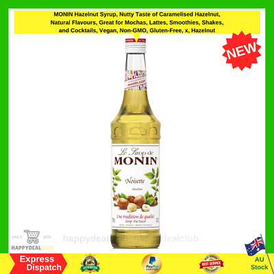 MONIN Hazelnut Syrup, Nutty Taste Of Caramelised Hazelnut, Natural Flavours NEW • 19.99$