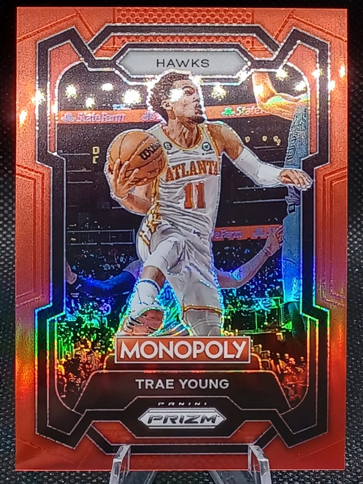 2023-24 Panini Prizm Monopoly Trae Young #4 Red Prizm /99