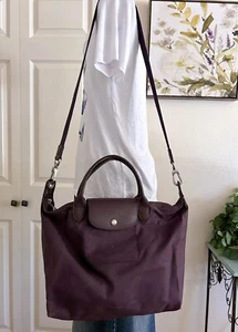 LONGCHAMP Le Pliage Purple Large Travel Crossbody Bag - Picture 1 of 9