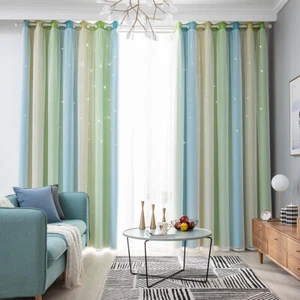 Doppel Gardinen Stores mit Ösen Blickdicht Vorhang Wohnzimmer Dekoschal Modern - Bild 1 von 65