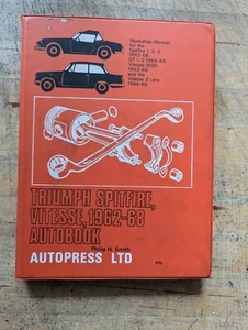 Triumph Spitfire MK1, 2, 3 Vitesse 1600 / 2 Litre MK1, & GT6 Mk1 Workshop Manual - Picture 1 of 8