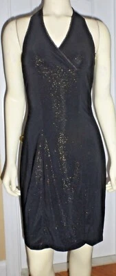 Vestido halter brillante ANGIE, negro, varias tallas, nuevo con etiquetas Foto 1 de 4
