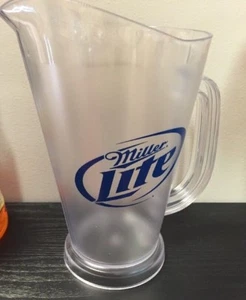 Miller Lite Beer Pitcher Clear Plastic 64 oz NEW - Picture 1 of 5