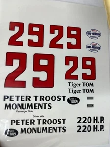PPP #29 Tiger Tom Pistone 1957 Chevy Peter Troost Monument 1/25 Decals - Bild 1 von 1