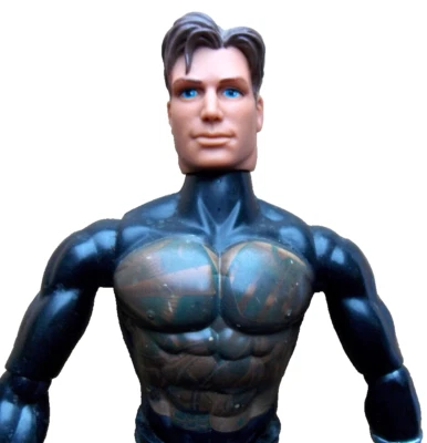 2001 MAX STEELE 12» Mattel фигурка -- боевой водолаз с черный корпус es - Изображение 1 из 3